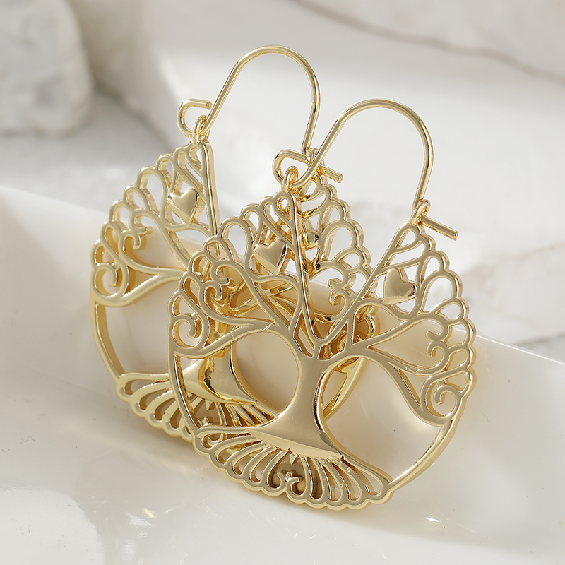 보헤미안 스타일 속이 빈 생명의 나무 과장된 골드 펜던 - Luxury Lifestyle Jewelry 리뷰 및 가격