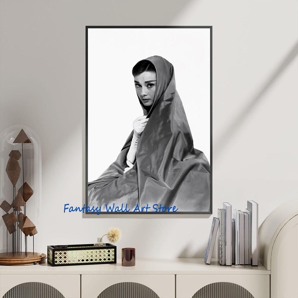 오드리 헵번 사진 레트로 포스터 흑백 럭셔리 패션 헵번 - Luxury Lifestyle Picture 리뷰 및 가격