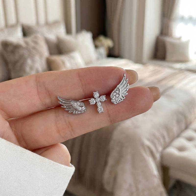 천사 날개 십자가 귀걸이 여성용 럭셔리 빈티지 스타일  - Luxury Lifestyle Jewelry 리뷰 및 가격