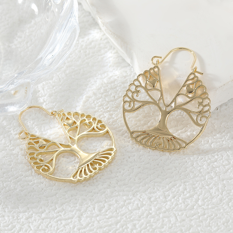 럭셔리 레트로 스타일 속이 빈 생명의 나무 펜던트 귀걸 - Luxury Lifestyle Jewelry 리뷰 및 가격