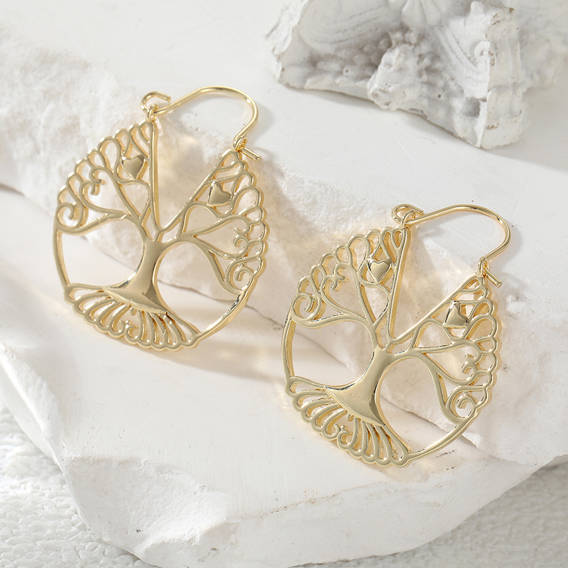 럭셔리 레트로 스타일 속이 빈 생명의 나무 펜던트 귀걸 - Luxury Lifestyle Jewelry 리뷰 및 가격
